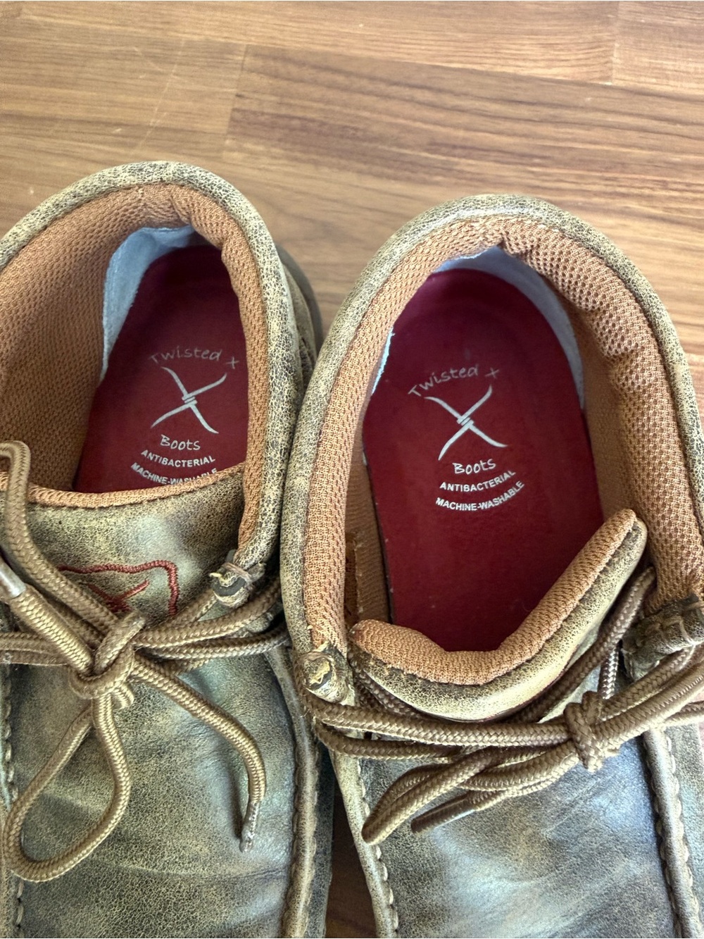 Twisted X Chukka Driving Leather Moccasin in Distressed Saddle Brown, sz 7.5 - Picture 10 of 15